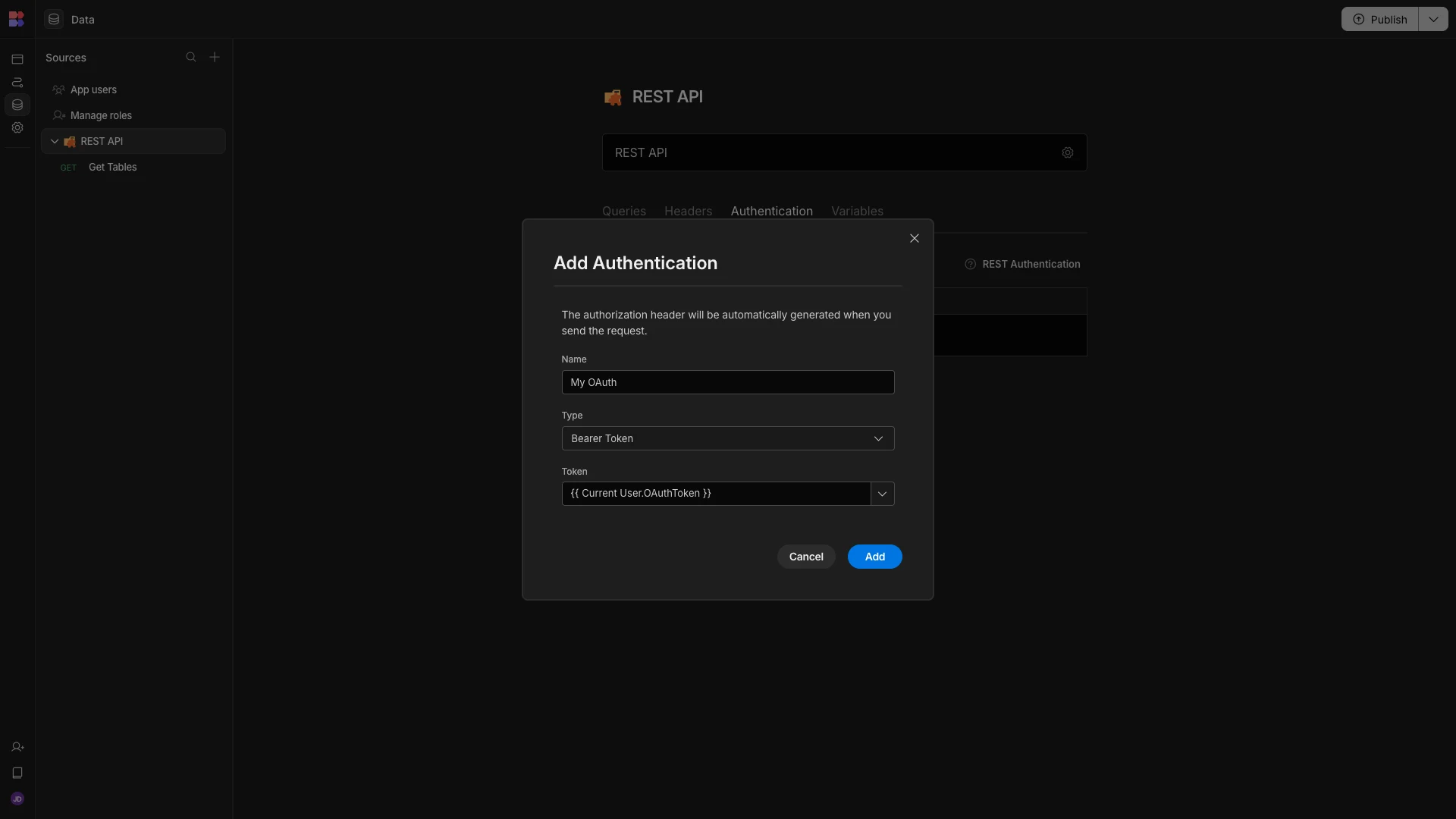 Auth token