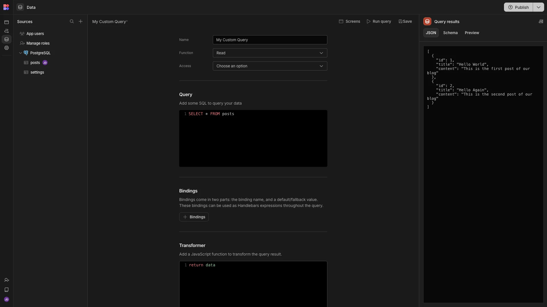 Query Editor