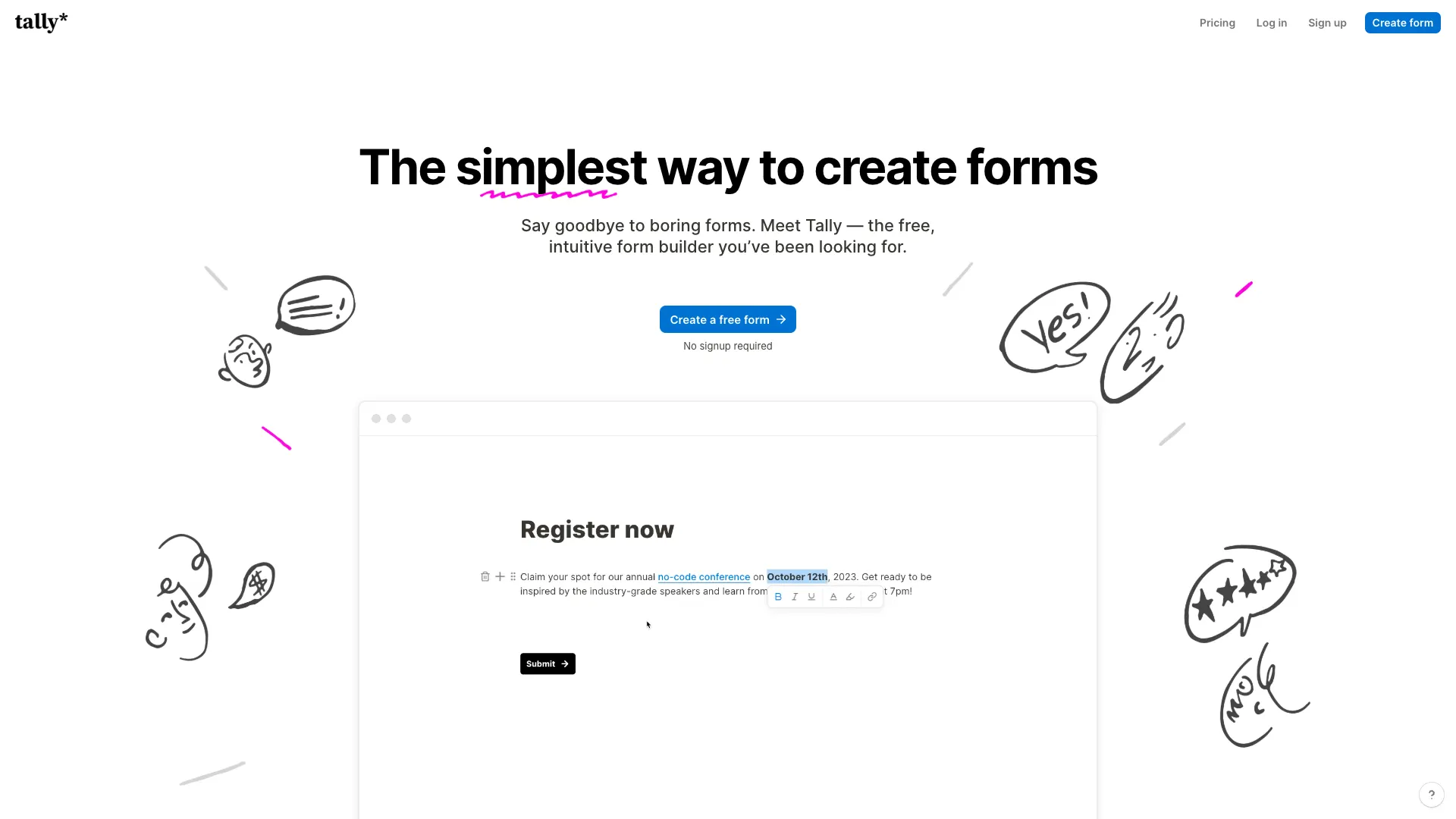 Tally Forms