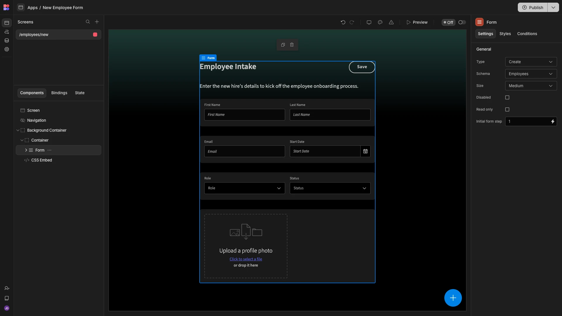 Operly AI Form Builder