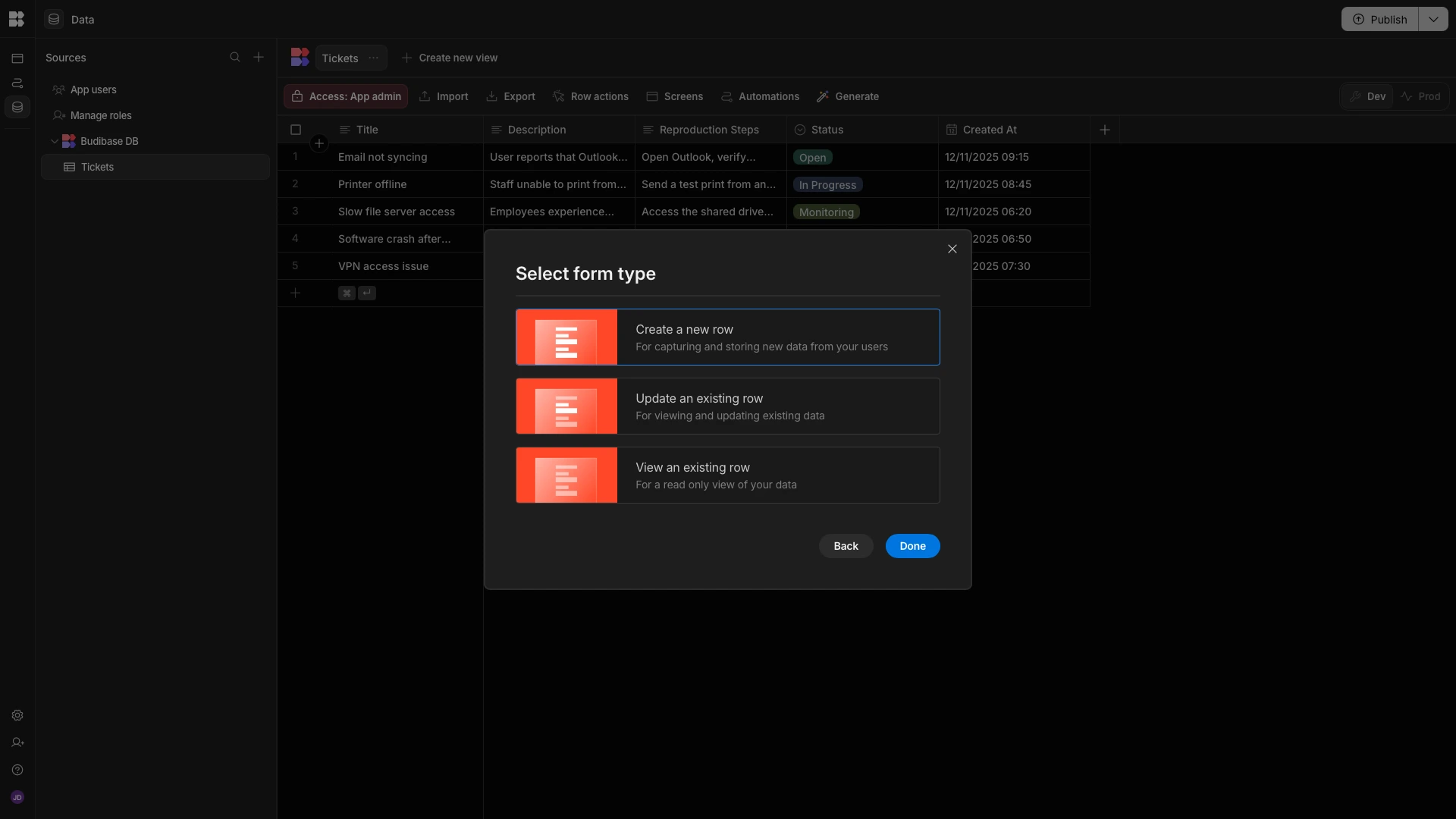 Generate Form